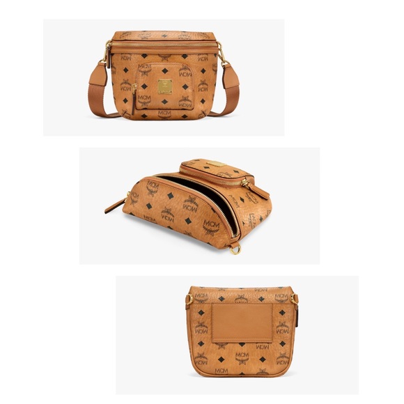 MCM “Aren” Crossbody in Visetos NWT X-Mini in Cognac - Unisex! - Picture 1 of 15